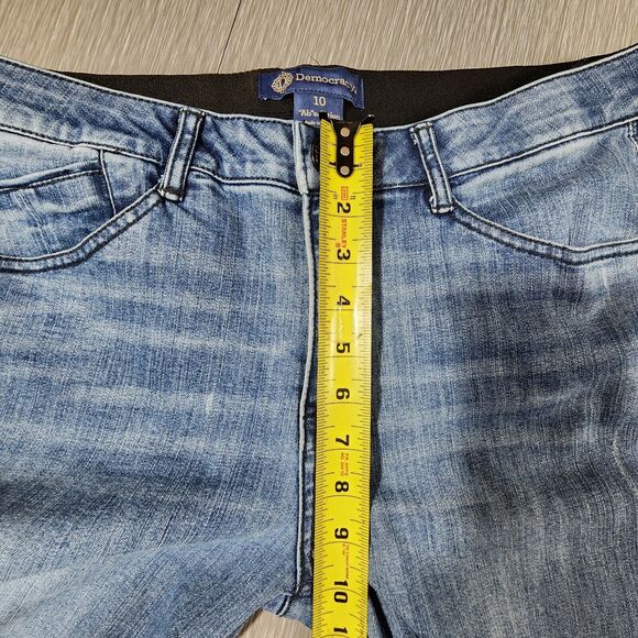 Democracy Jeans Womens 10 Blue Straight Ab Solution Stretch Medium Denim - Picture 12 of 12